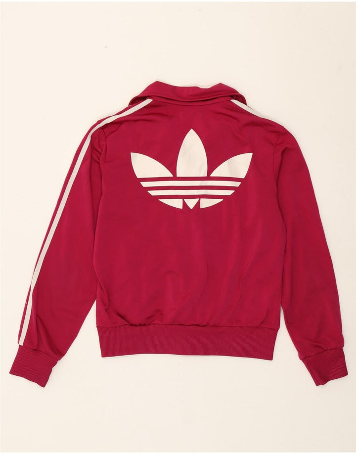 Adidas Womens Graphic Tracksuit Top Jacket EU 40 Médio Roxo Poliéster