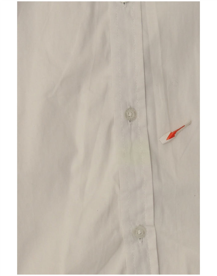 Camisa feminina Guess UK 16 grande algodão branco