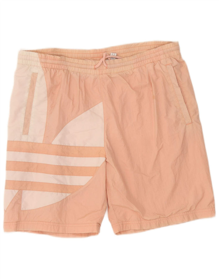 Shorts de natação masculinos Adidas Graphic médio rosa poliamida