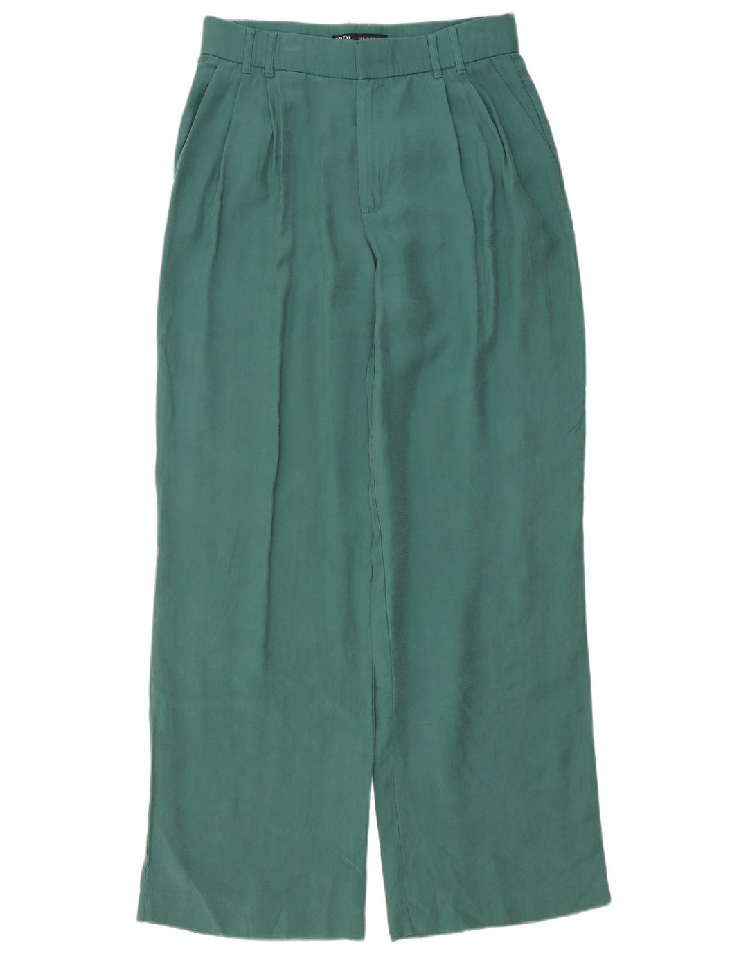 Zara Calça Chino Feminina Pegged Médio W28 L32 Verde Modal