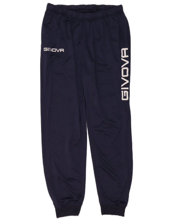 Givova Calça esportiva masculina gráfica joggers médio azul marinho