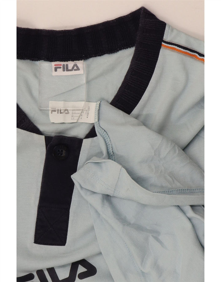 Fila Camiseta Masculina Top Grande Algodão Azul