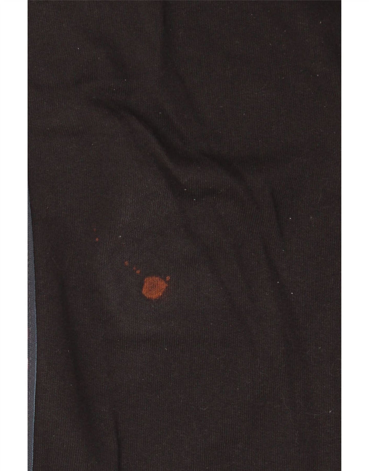 Calça esportiva Kappa masculina gráfica joggers médio preto colorblock