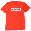 ADIDAS Mens Graphic T-Shirt Top Pequeno Algodão Vermelho