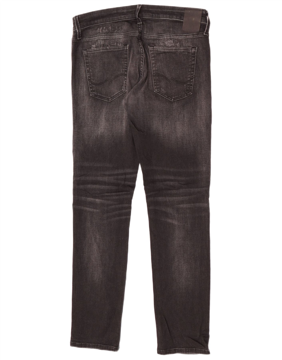 Jack & Jones Mens GLENN Distressed Slim Jeans W33 L32 Algodão Preto