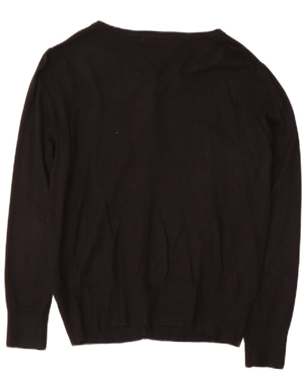 Suéter cardigã feminino Marks & Spencer UK 14 viscose preta média