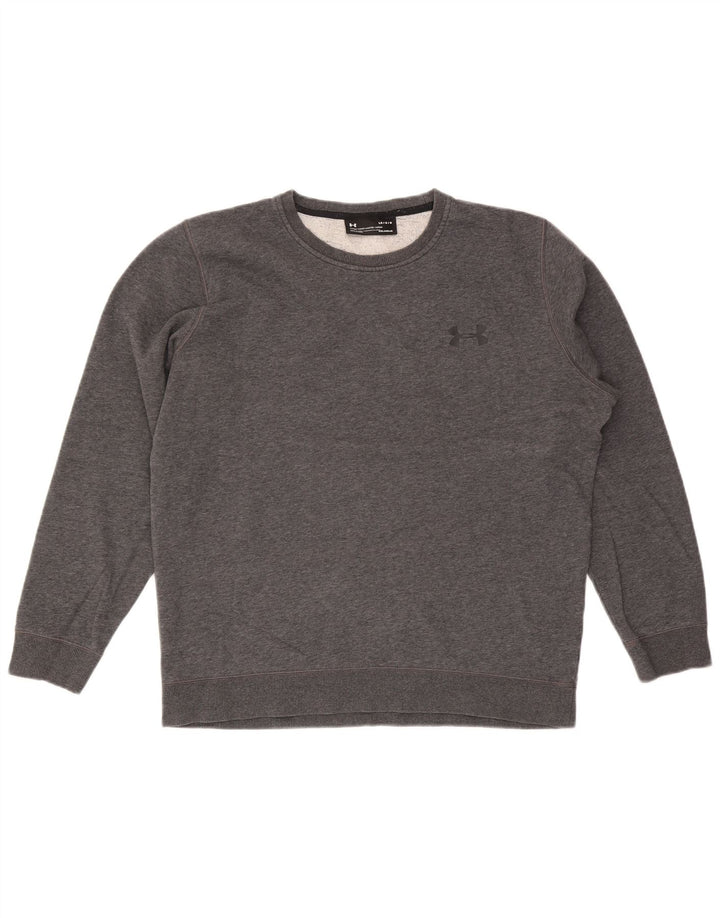 Suéter masculino Under Armour Cold Gear grande cinza manchado