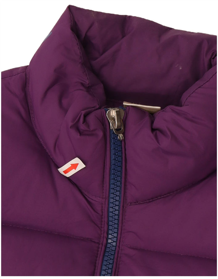 Jaqueta feminina acolchoada gráfica Freddy UK 12 nylon roxo médio
