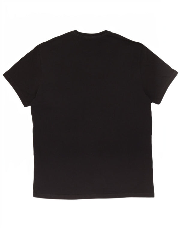 Armani Exchange Camiseta masculina regular gráfica top pequeno preto geométrico