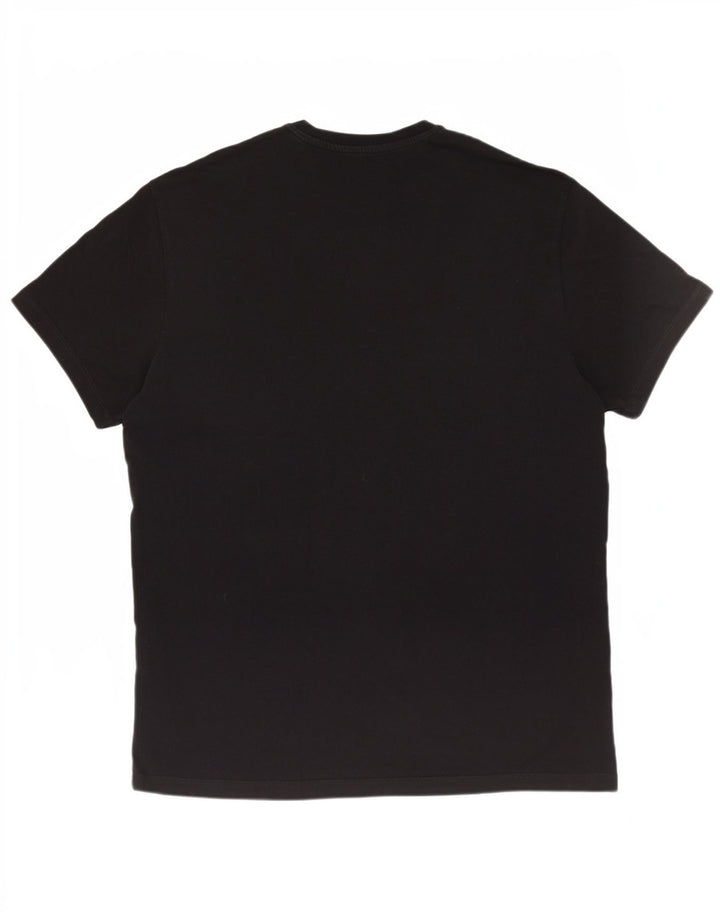 Armani Exchange Camiseta masculina regular gráfica top pequeno preto geométrico