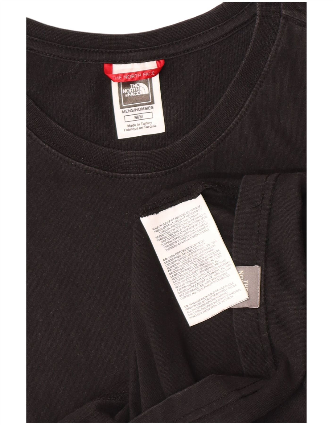 Camiseta gráfica masculina The North Face Top médio algodão preto