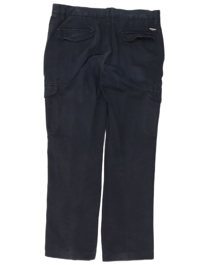 Calça Carrera Masculina Straight Cargo W36 L30 Azul Marinho Algodão