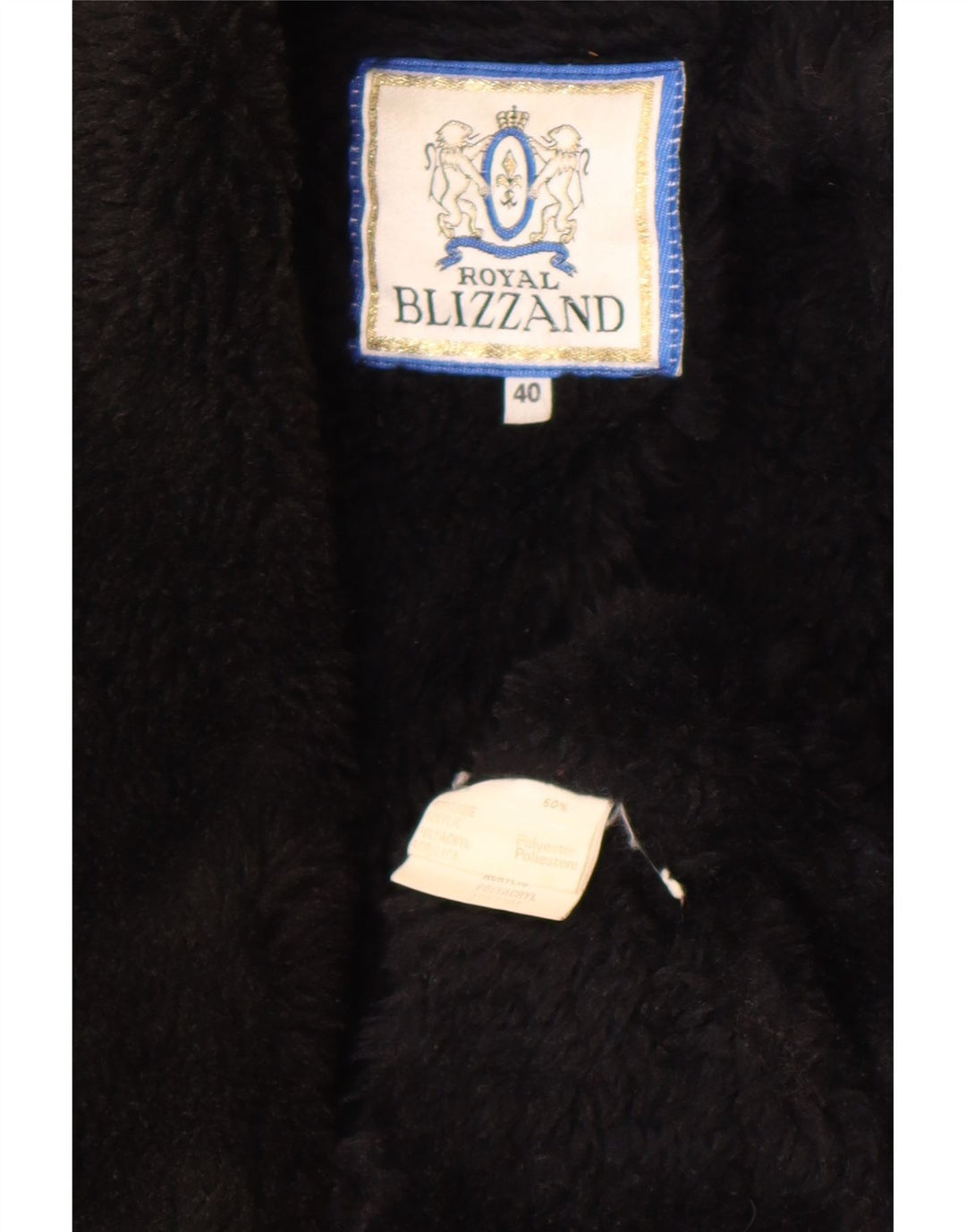 Sobretudo Sherpa feminino vintage EU 40 acrílico preto médio