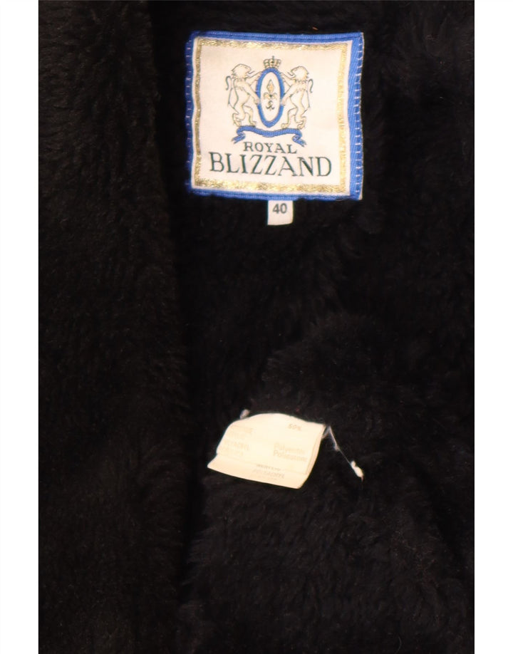 Sobretudo Sherpa feminino vintage EU 40 acrílico preto médio