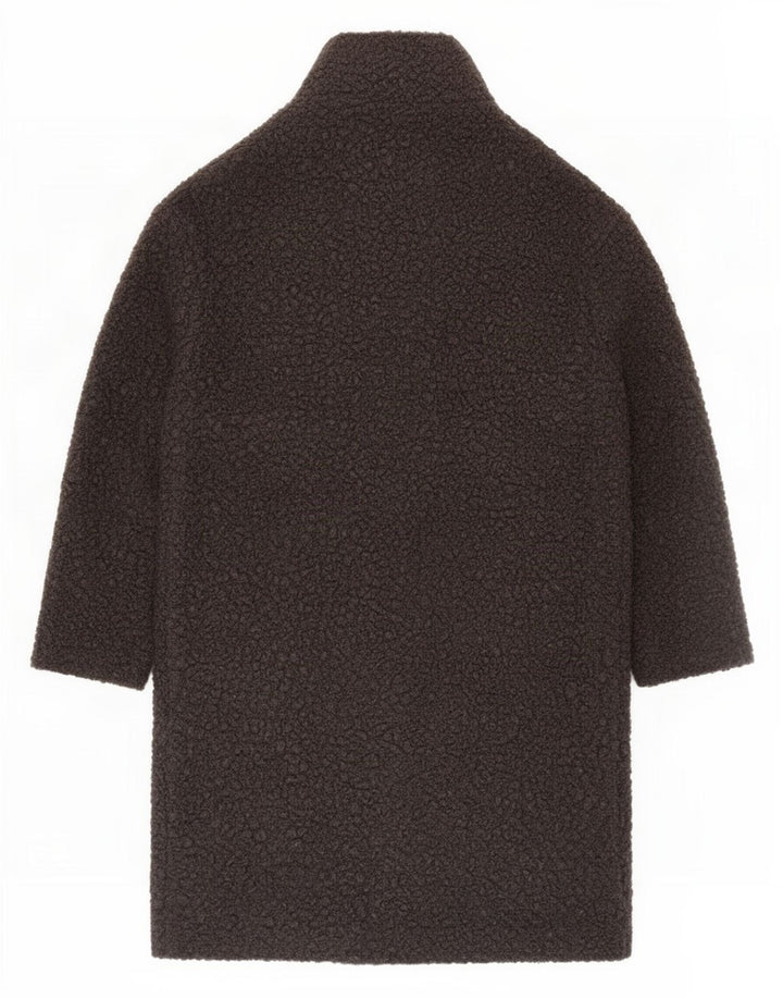 Sobretudo feminino Marks & Spencer UK 12 poliéster cinza médio