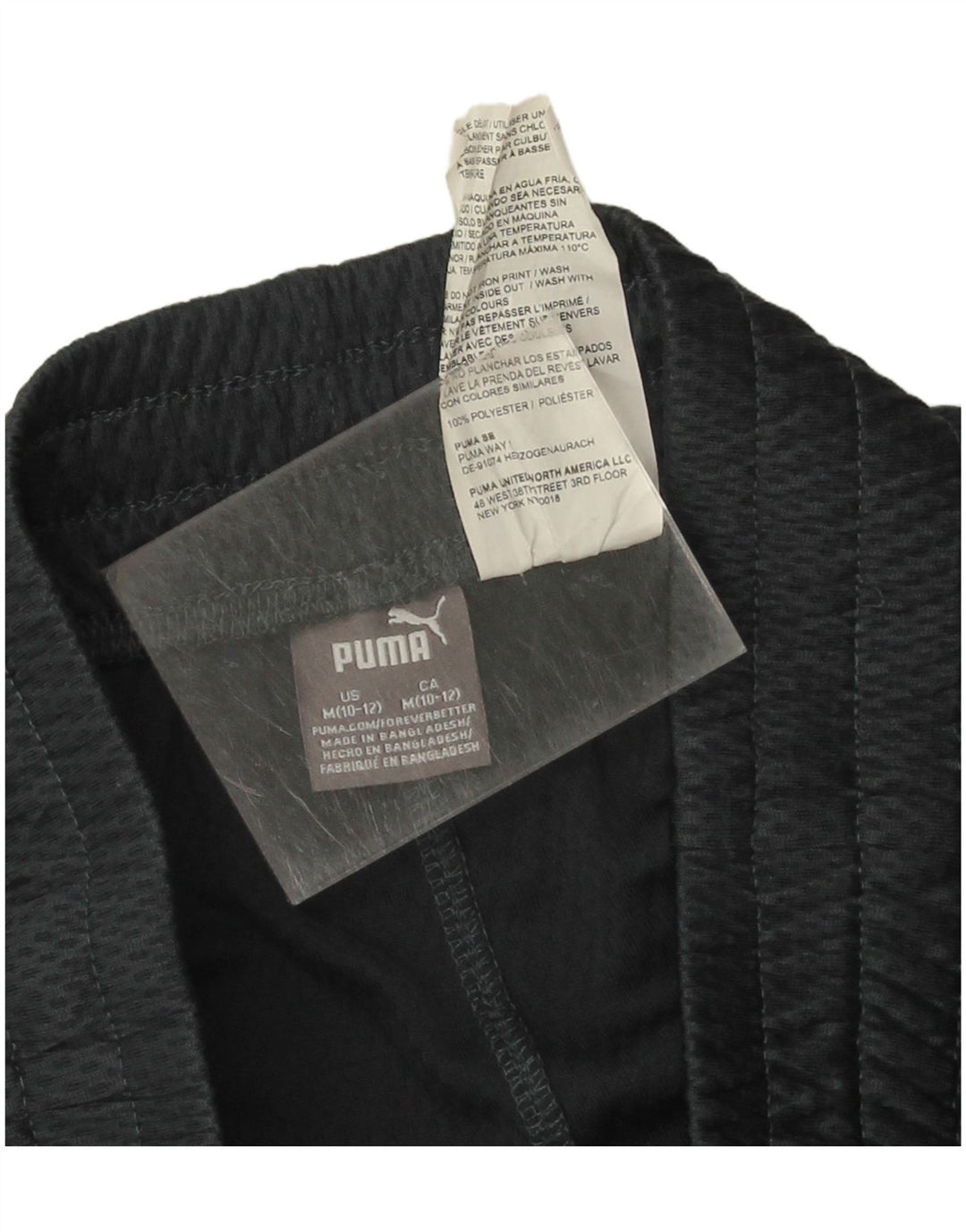 Shorts esportivos Puma Boys 10-11 anos médio preto poliéster