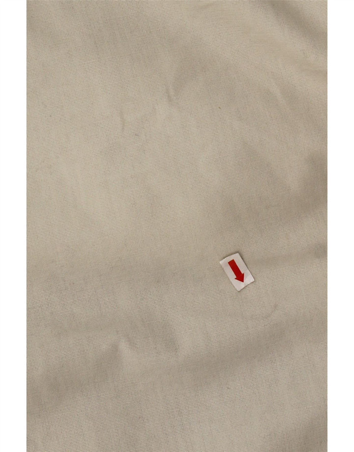 Jaqueta corta-vento masculina Stratos com capuz UK 42 XL algodão branco