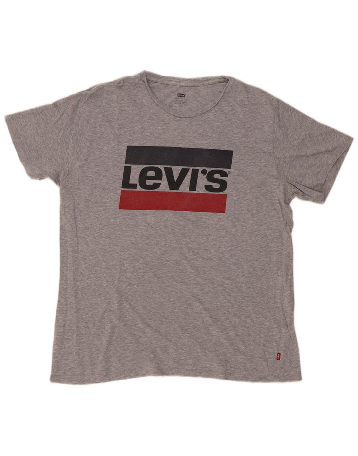Camiseta gráfica masculina Levi's Top grande cinza manchado