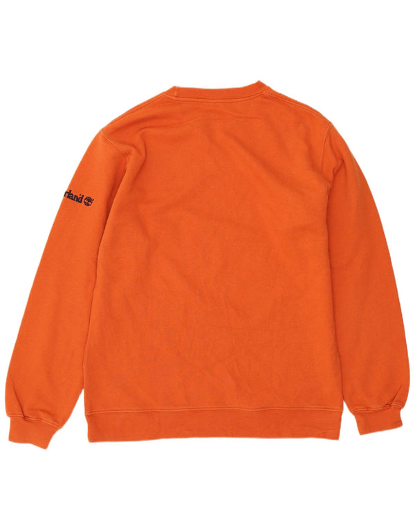 Timberland moletom masculino jumper XS laranja algodão