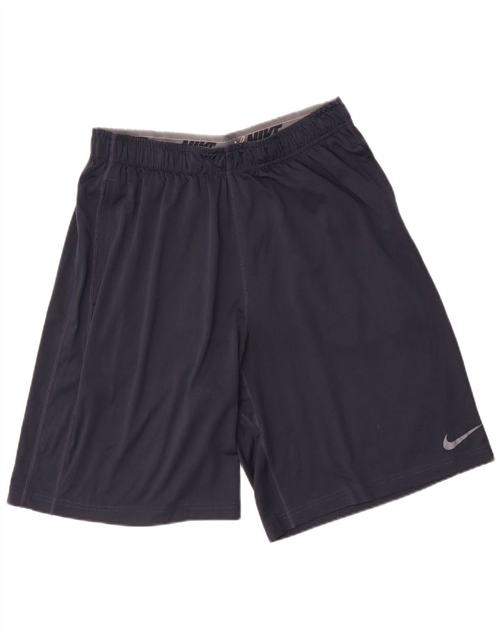 Shorts esportivos masculinos Nike Dri Fit médio azul marinho poliéster