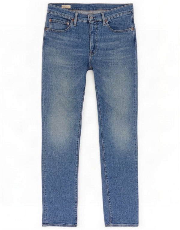 Levi's Mens Tapered Slim Jeans W34 L32 Azul Algodão