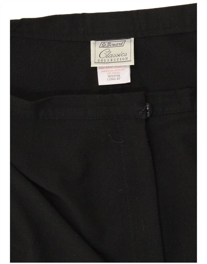 ST. Calça feminina reta casual BERNARD W36 L31 preta