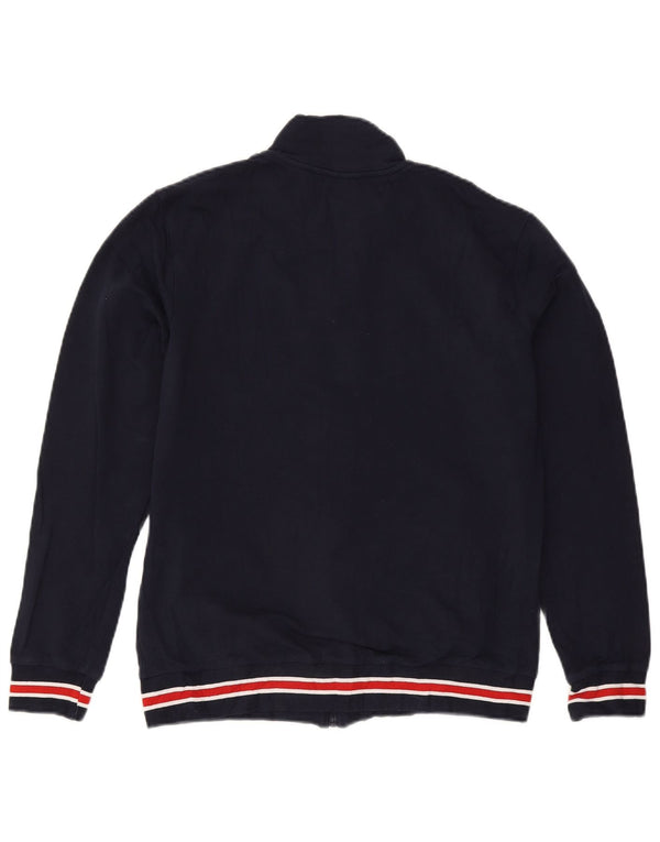 Fila Mens Tracksuit Top Jacket Médio Azul Marinho Colourblock Algodão