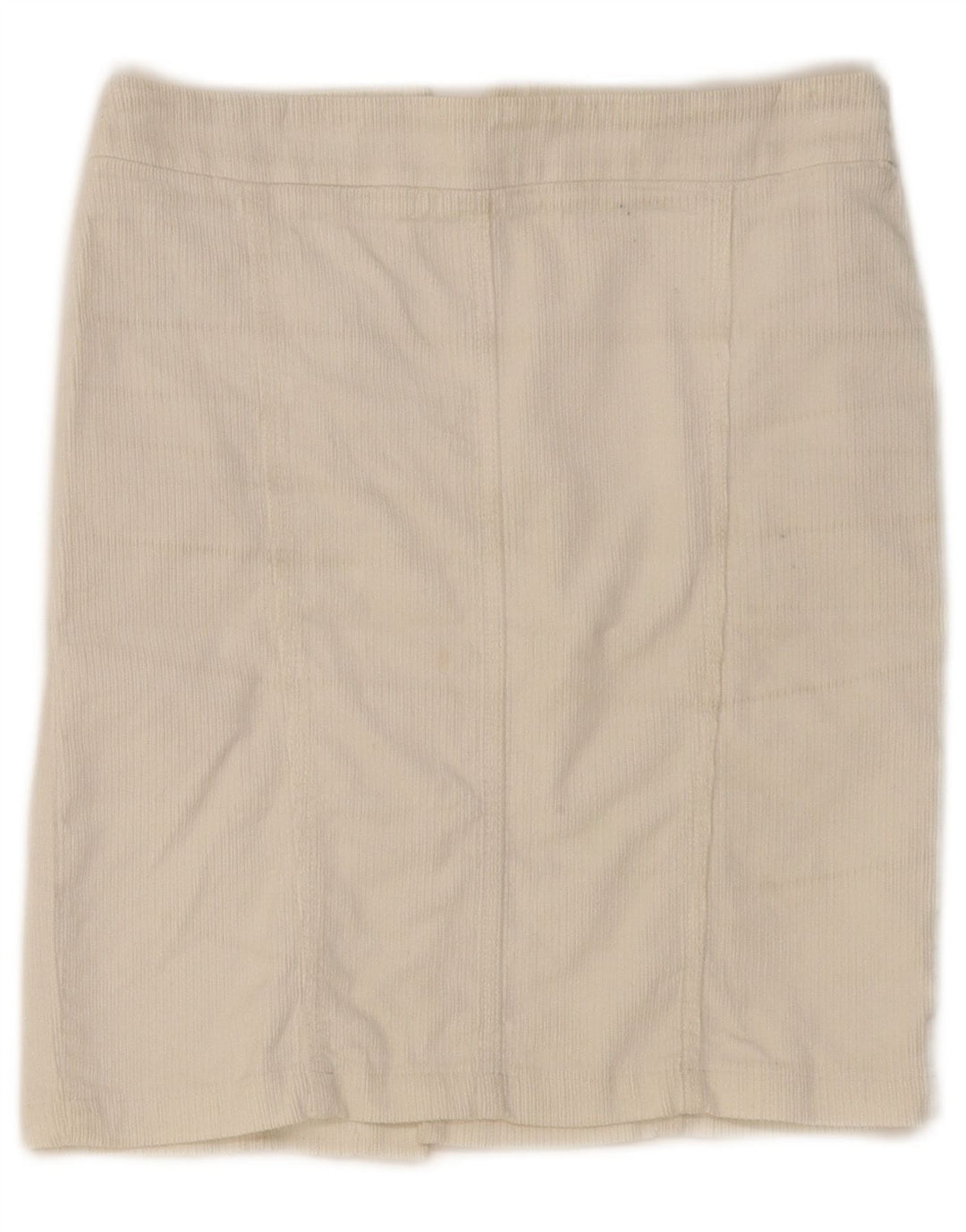 Saia feminina de veludo BENETTON IT 44 médio W30 algodão branco