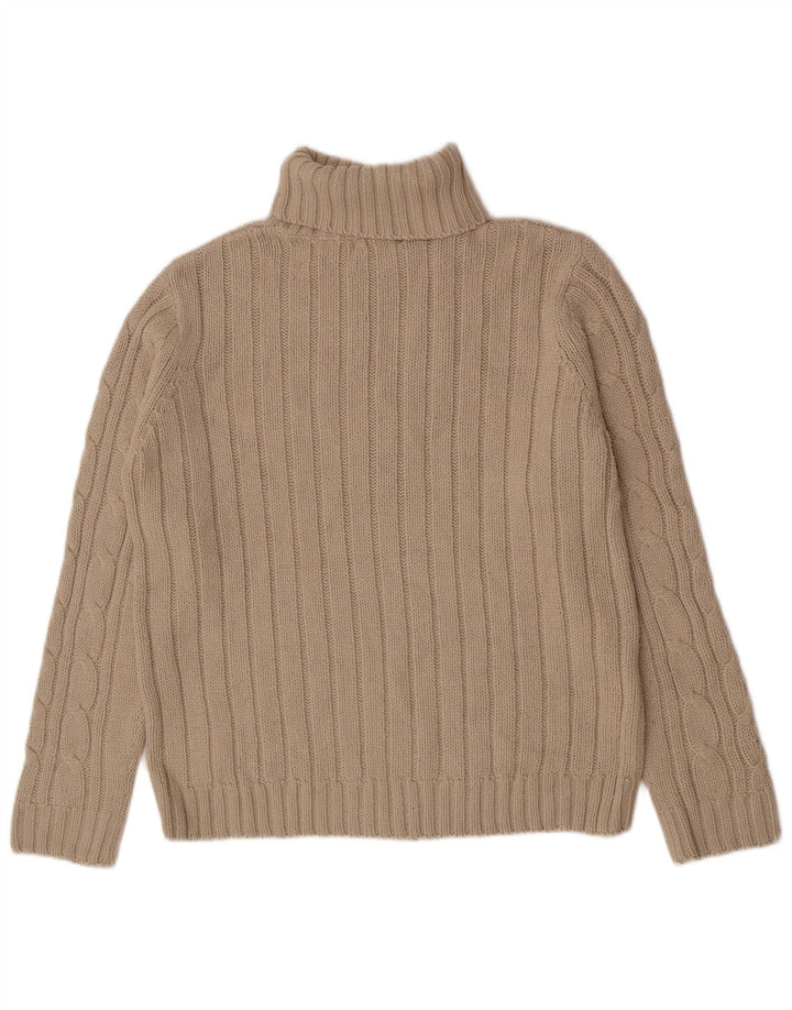 Zara Suéter masculino com gola redonda grande bege