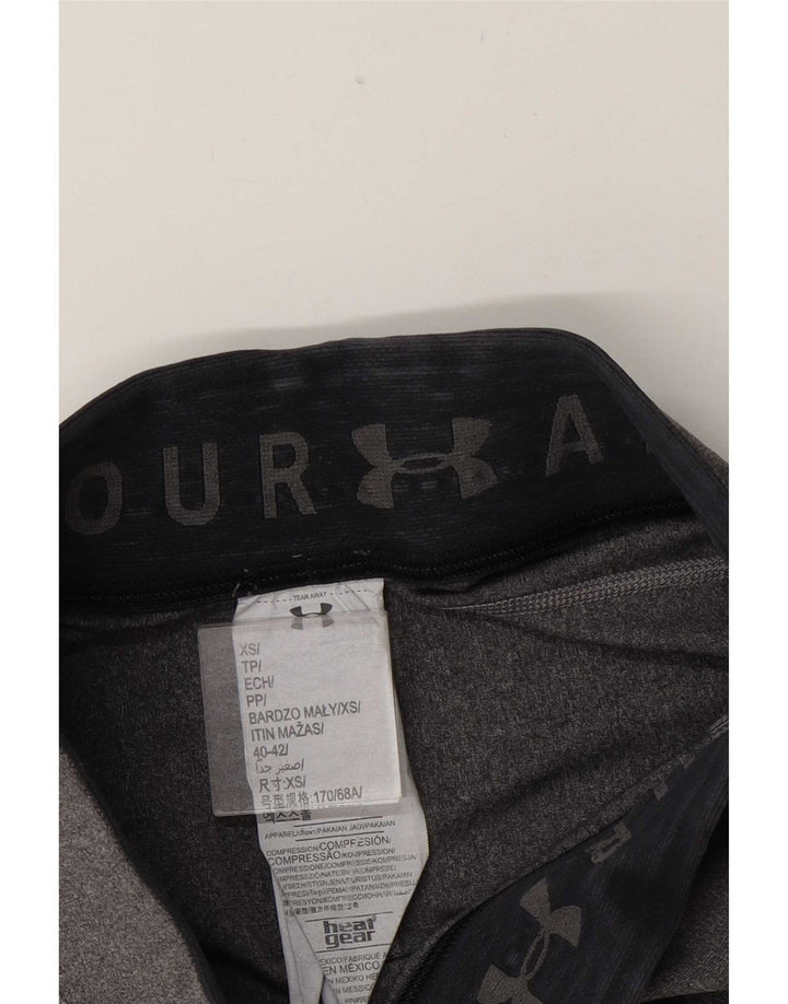 Under Armour Womens Crop Leggings UK 4 XS Poliéster Cinza
