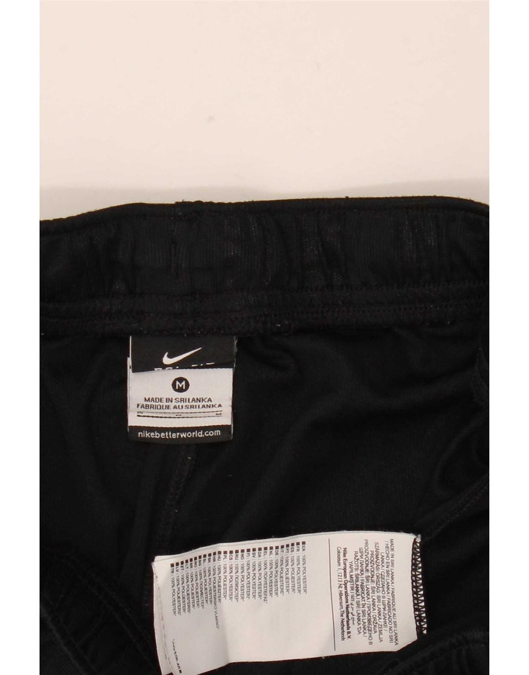 Nike Mens Dri Fit Sport Shorts Médio Preto Listrado Poliéster