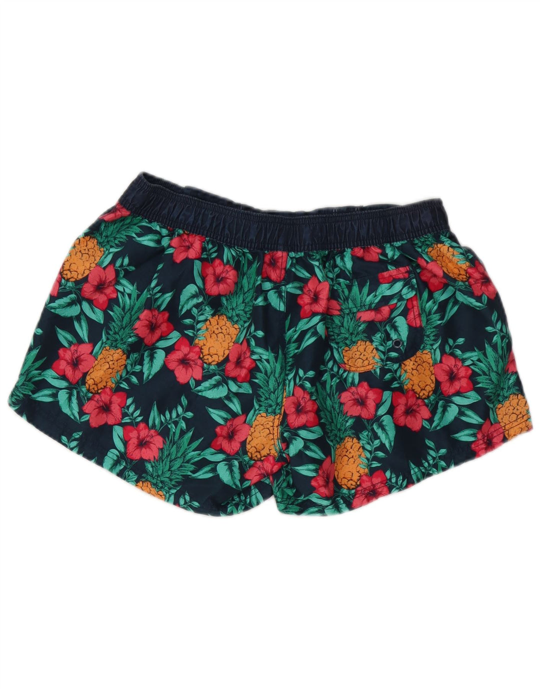Grande poliéster floral colorido do Reino Unido 14 do short de natação das mulheres gordas da cara