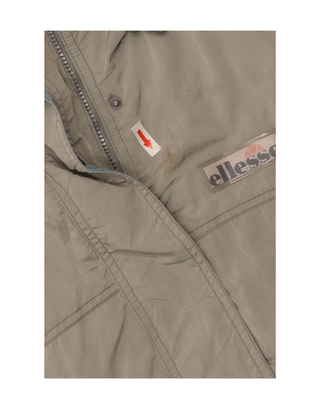 Jaqueta feminina Ellesse com capuz grande e acolchoada UK 8 pequena poliamida cinza