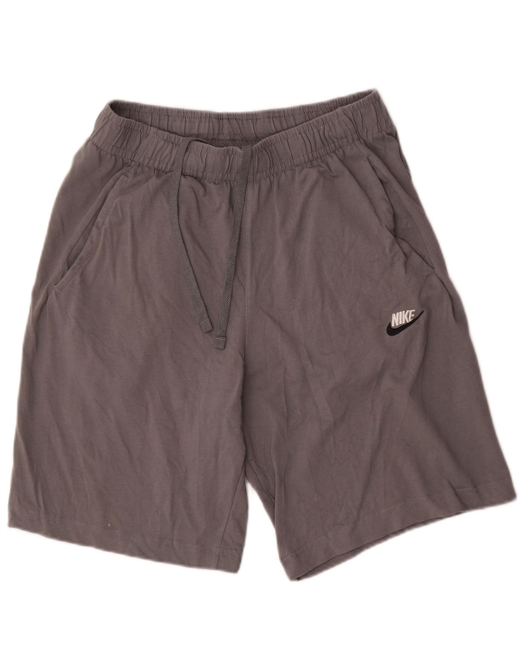Shorts esportivos masculinos Nike médio cinza algodão