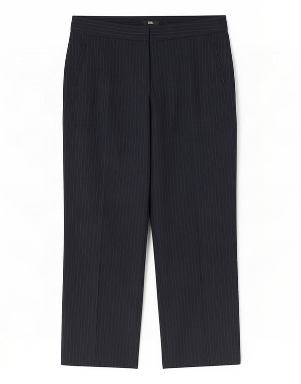 Calça casual feminina Marks & Spencer UK 16 grande W34 L29 azul marinho