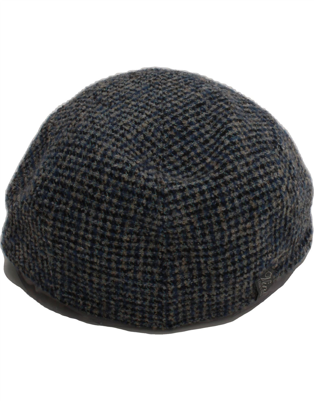 BARBISIO Mens Flat Cap Medium Blue Houndstooth Wool Vintage Barbisio and Second-Hand Barbisio from Messina Hembry 
