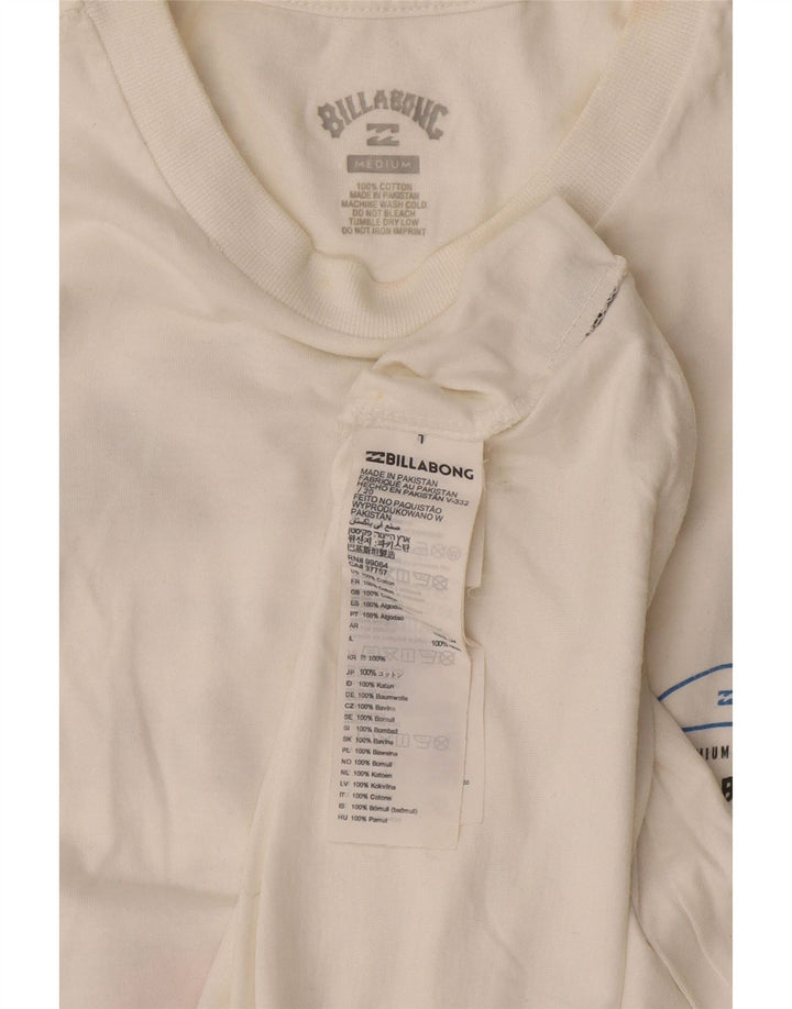 Camiseta gráfica masculina Billabong Top médio algodão branco