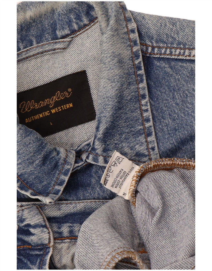Jaqueta jeans masculina WRANGLER UK 40 grande algodão azul