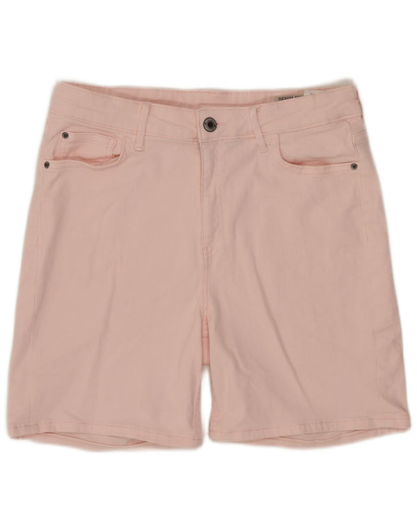 Shorts jeans feminino MARKS & SPENCER UK 14 grande W32 algodão rosa