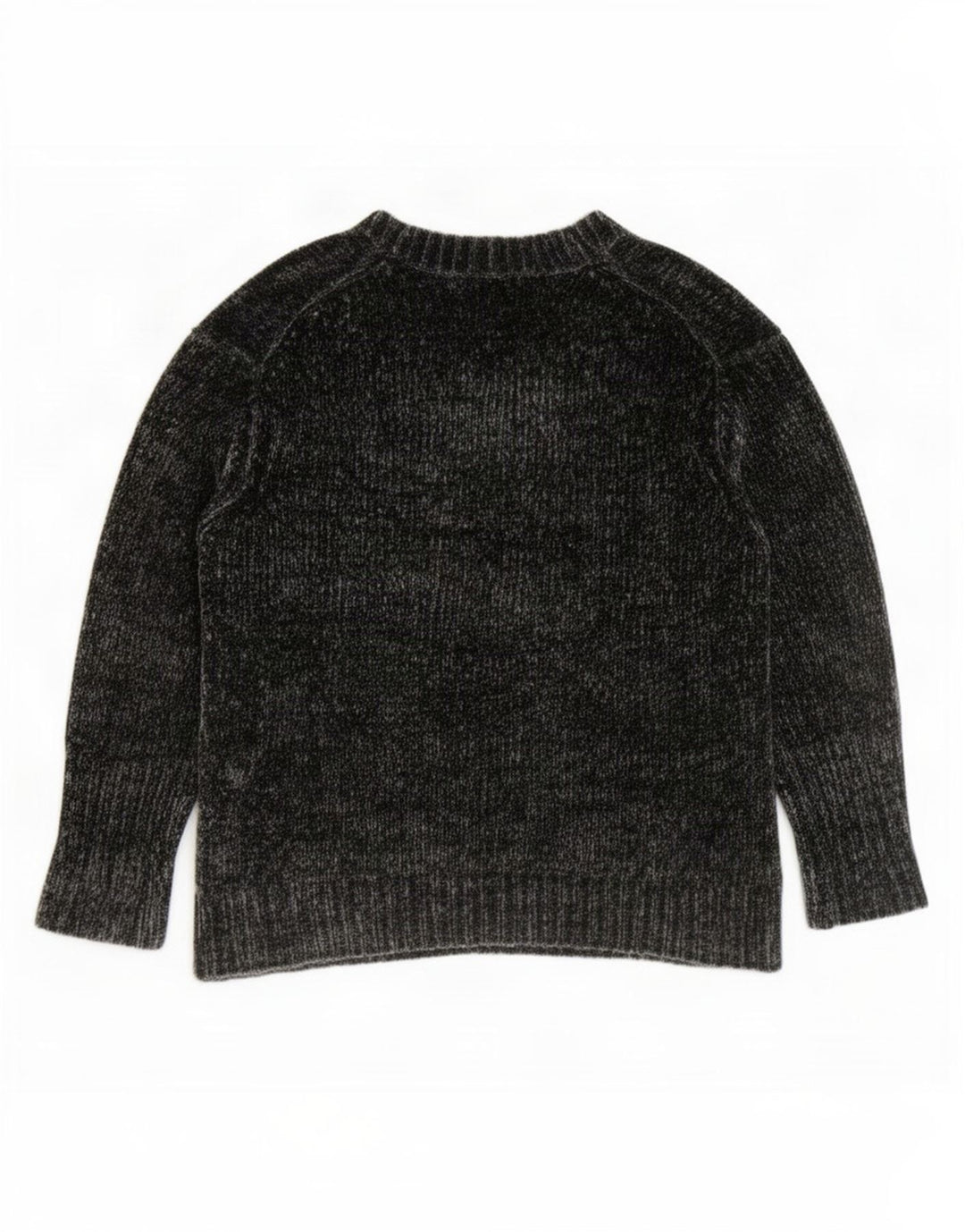 Zara Suéter feminino oversized manga 3/4 com decote em V Reino Unido 14 cinza médio
