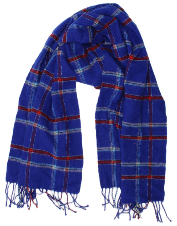 Lenço de malha masculino Jack Wills tamanho único xadrez azul clássico