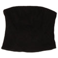COAST Womens Crop Strapless Top UK 12 Medium  Black Acetate