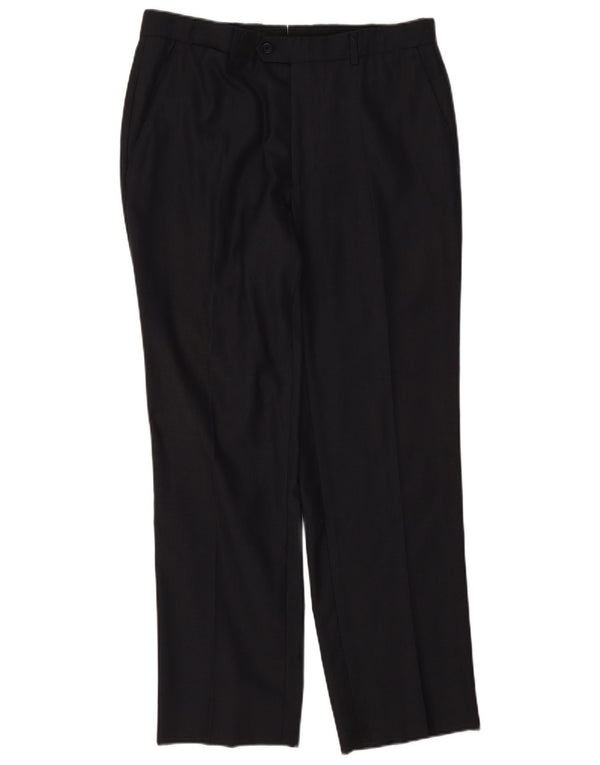 Calça masculina reta Massimo Dutti UE 42 grande W32 L28 azul marinho