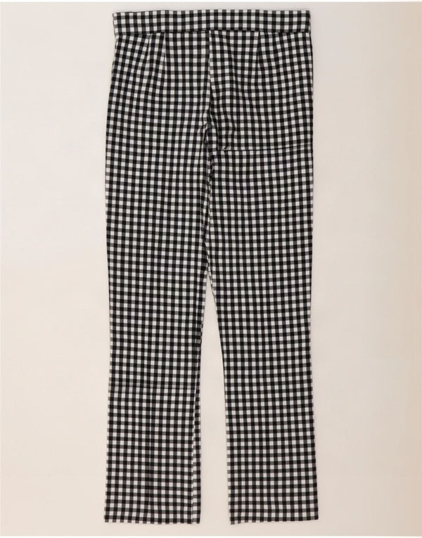 Zara Calça feminina casual bootcut grande W30 L27 preta guingão