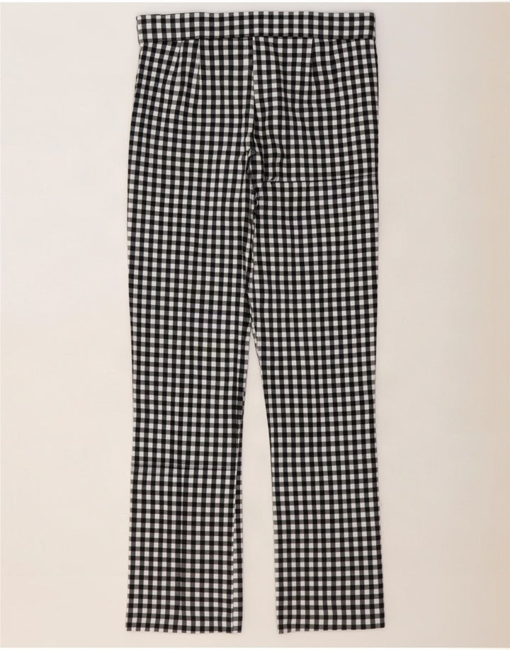 Zara Calça feminina casual bootcut grande W30 L27 preta guingão