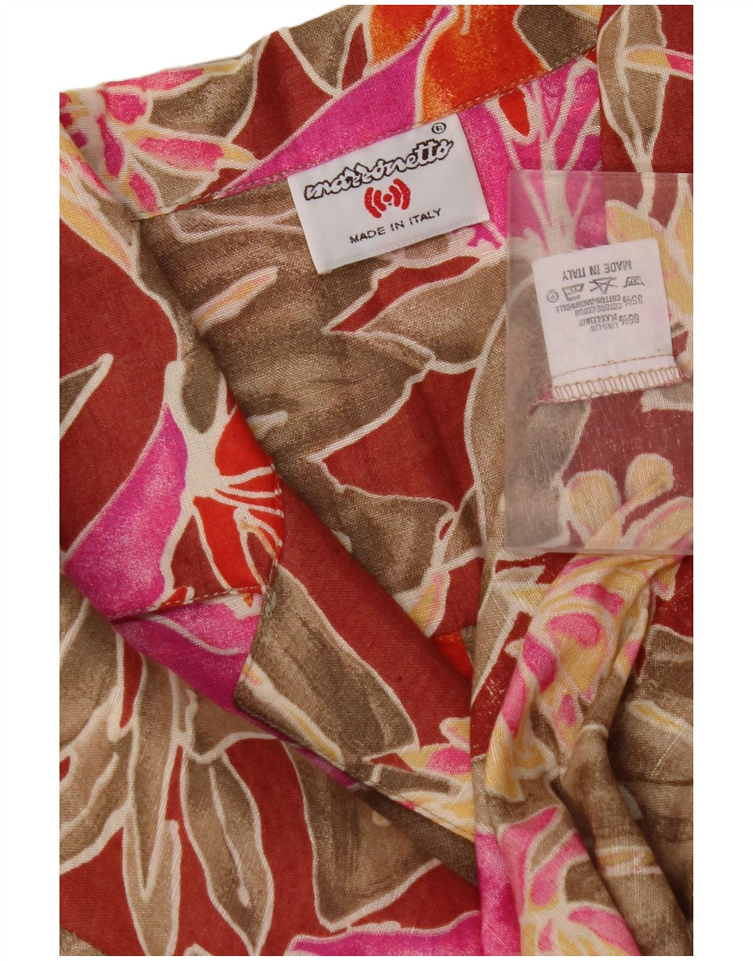 Camisa feminina de manga curta MAZZONETTO IT 46 grande floral multicolorida