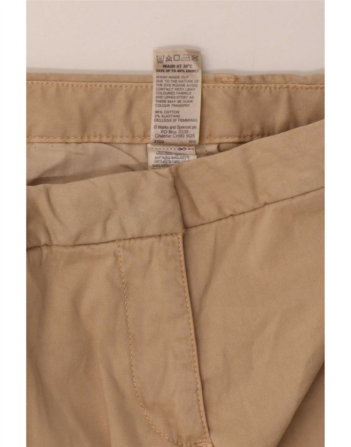 Calça Chino Feminina Marks & Spencer Slim UK 12 Médio W30 L29 Bege