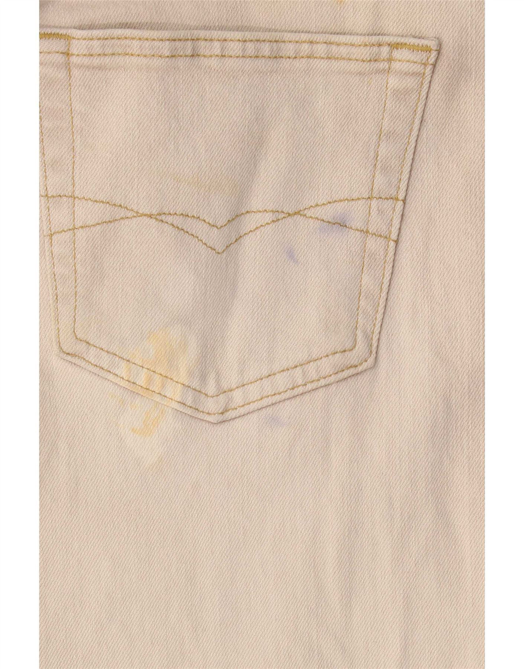 Jeans retos masculinos Marks & Spencer W36 L33 algodão bege