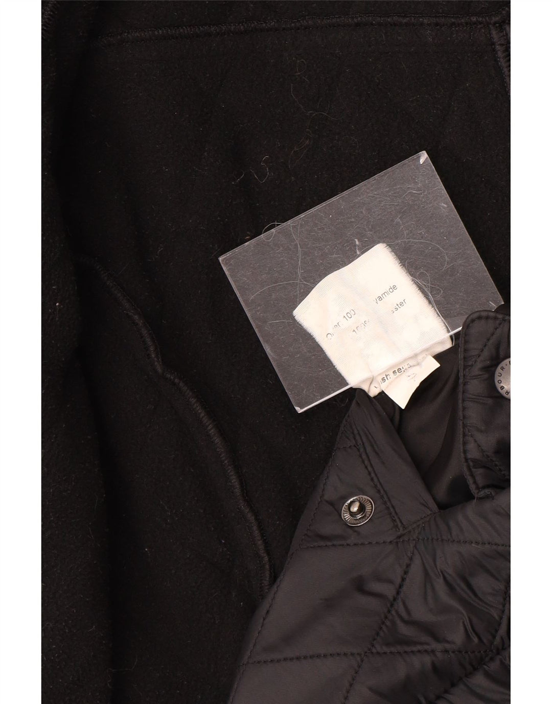 Jaqueta acolchoada feminina Barbour UK 16 grande poliamida preta