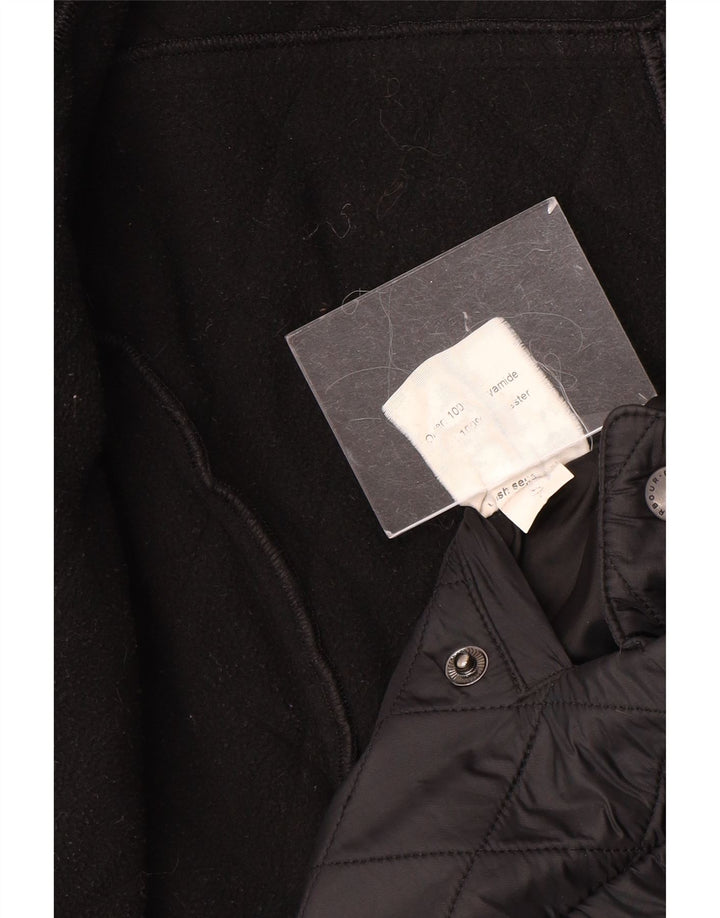 Jaqueta acolchoada feminina Barbour UK 16 grande poliamida preta